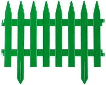Забор декоративный, 28x300см, зеленый, GRINDA КЛАССИКА,422201-G