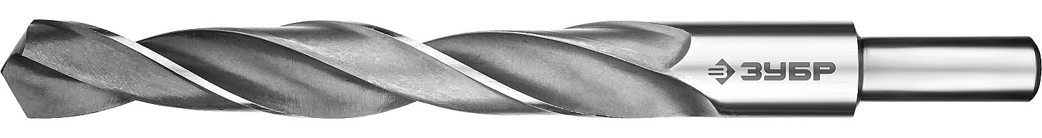 Сверло по металлу, проточенный хвотосвик, сталь Р6М5, класс В, ЗУБР ПРОФ-В 15.0х169мм, 29621-15