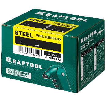 Стальные заклепки Steel, 4.8 х 8 мм, 500 шт, Kraftool