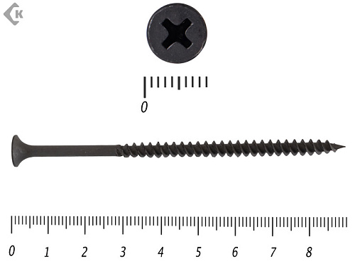 Саморез черный универсал гипсокартон-металл 4,8х 89 (1800 шт)